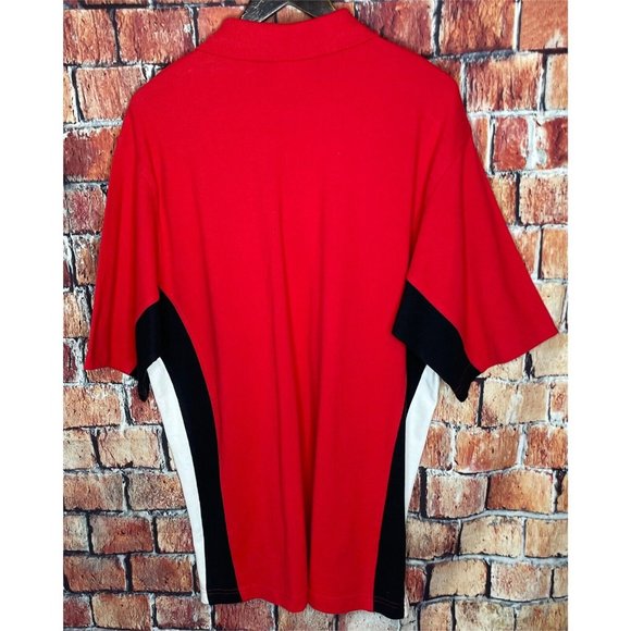 NWT Atlanta Falcons ATL NFL Football Men’s XL Red Black Short Sleeve Polo Shirt - Picture 3 of 5